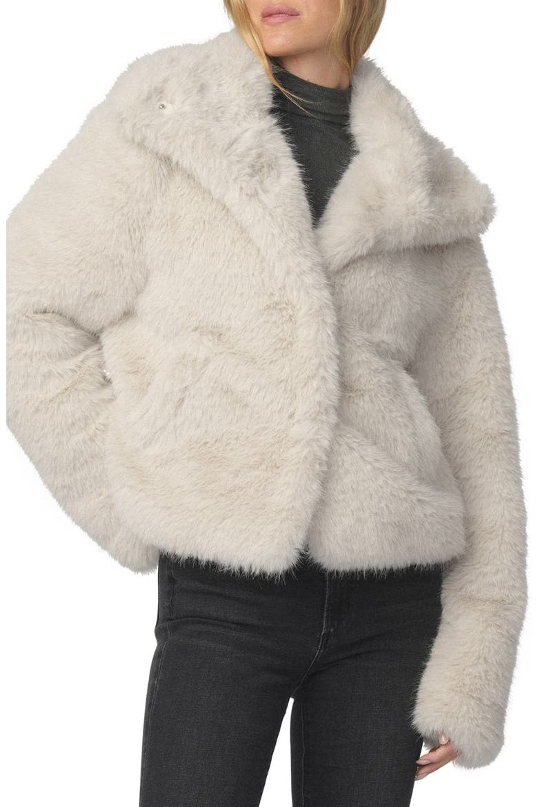 The Cozy Faux Fur Coat, Main, color, STONE