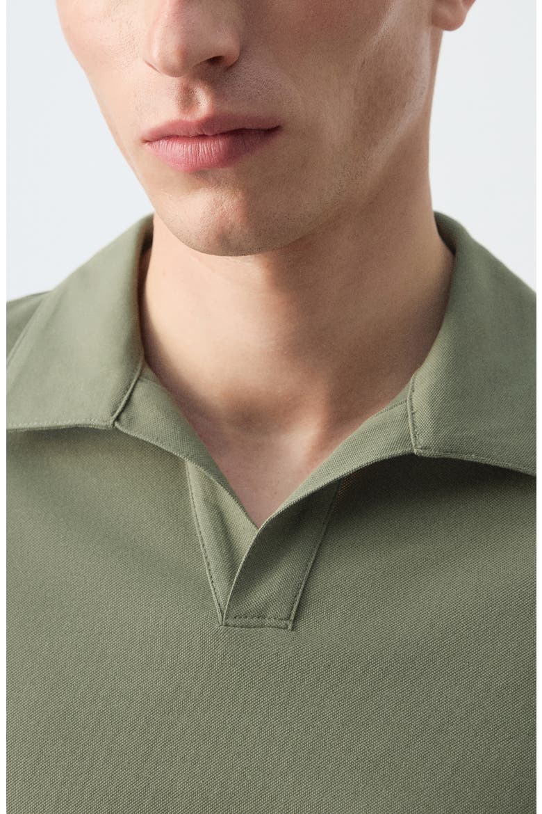 Slim Fit Stretch Cotton Blend Piqué Polo, Alternate, color, KHAKI GREEN