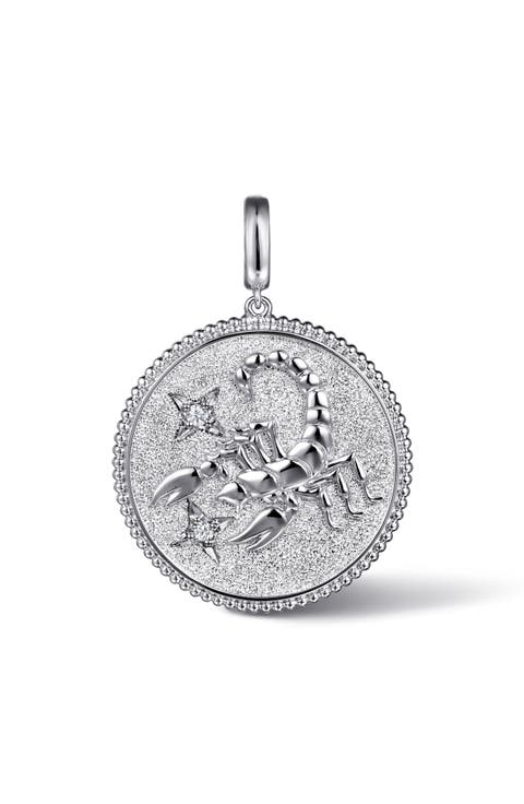 Bujukan Zodiac Sterling Silver & White Sapphire Medallion