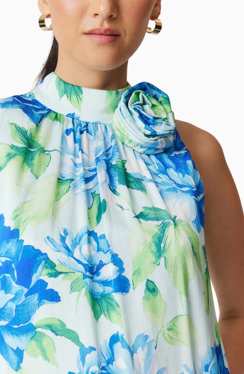 Elliatt Adeena Floral Sleeveless Minidress In Blue Multi