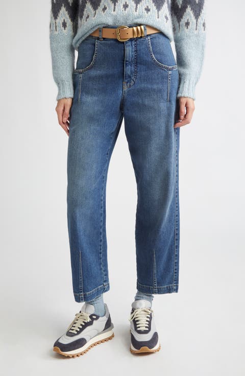 Crop Straight Leg Jeans (Zucchero)