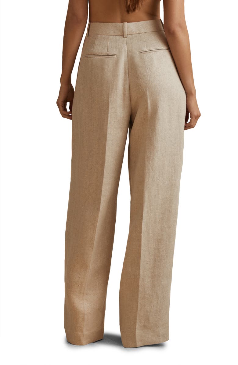 Reiss Cassie Wide Leg Linen Trousers, Alternate, color, 