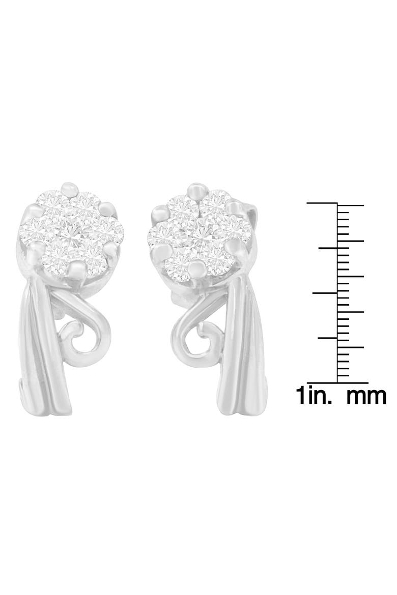 14K White Gold 1/2 Ct Round Diamond Earrings, Alternate, color, White