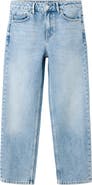 MANGO Mid Rise Straight Leg Jeans