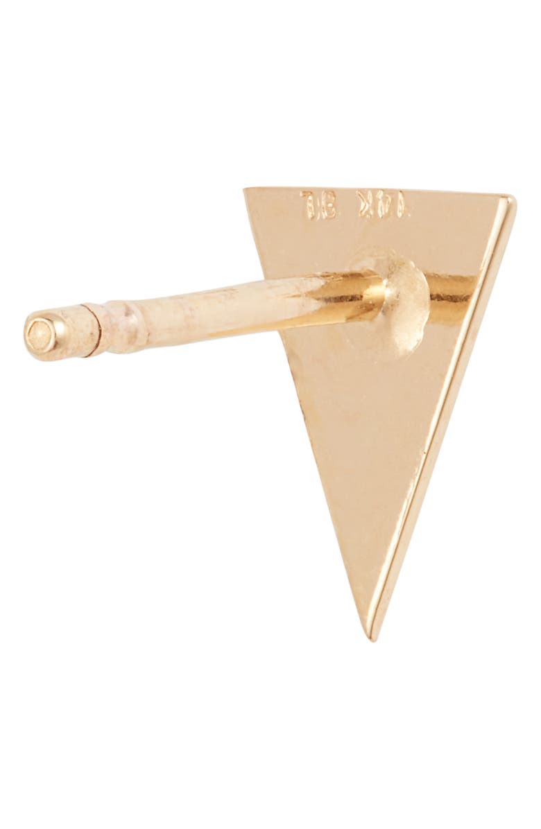 Bony Levy 14K Gold Triangle Stud Single Earring, Alternate, color,