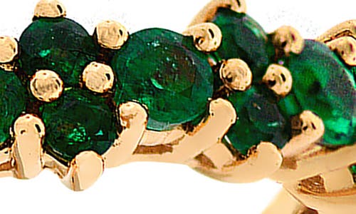 Bony Levy El Mar Emerald Cluster Ring In Green/rose Gold