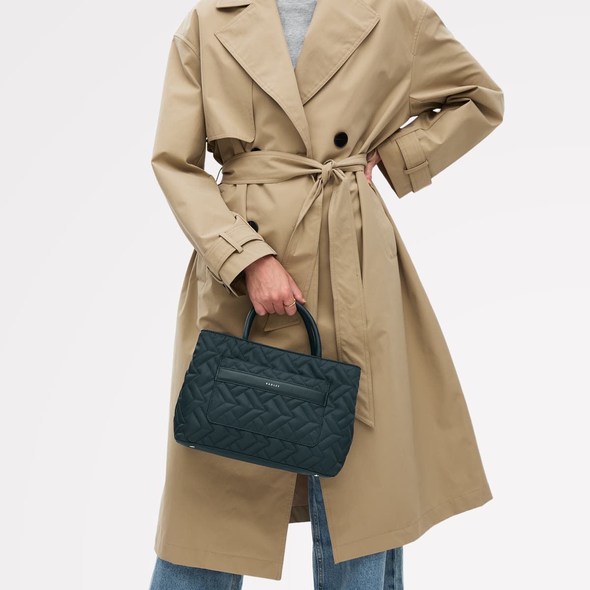 Radley Holland Park - Quilt Medium Ziptop Satchel Bag, Alternate, color, Teal