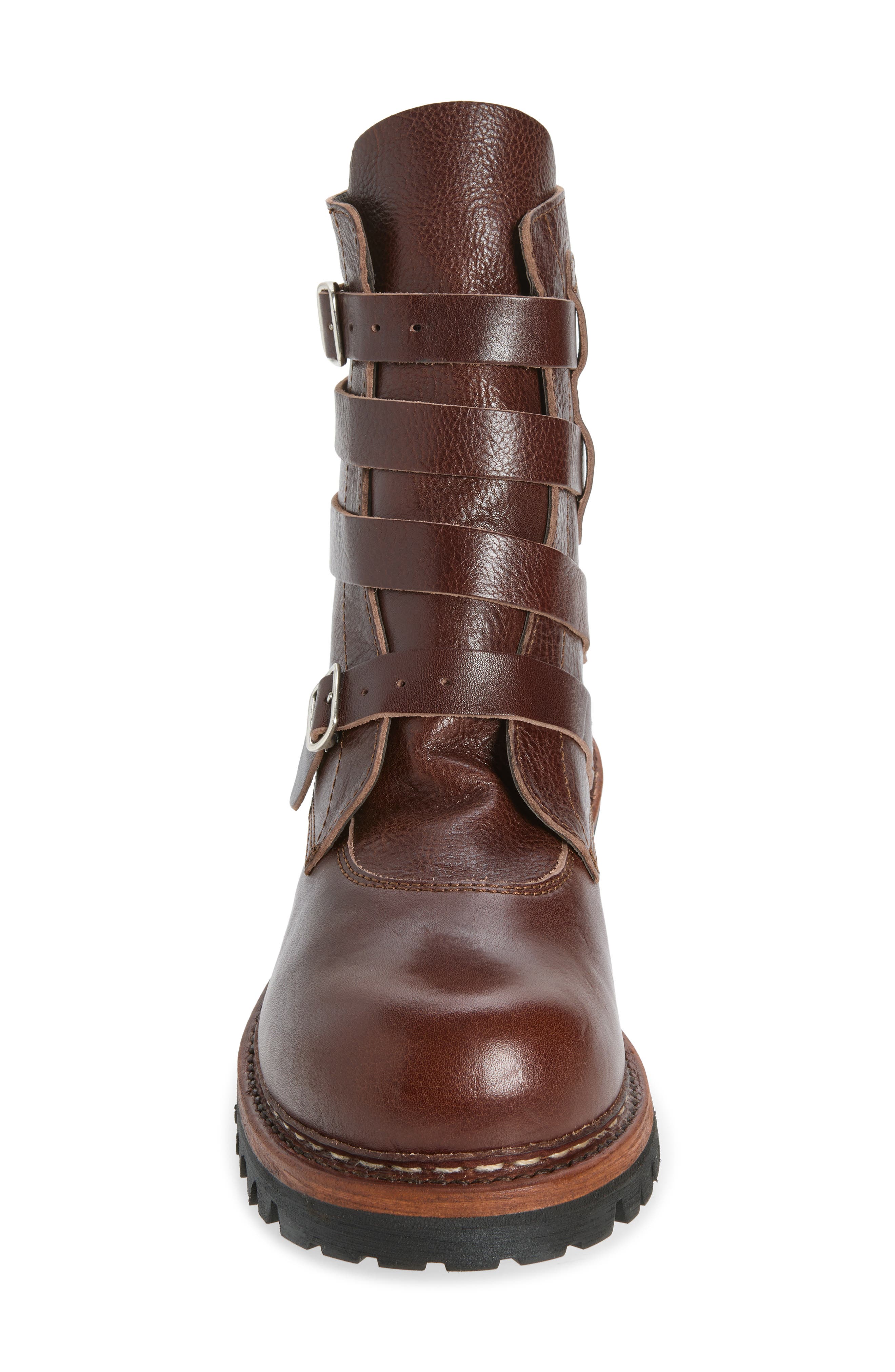 Belted Tanker Boot, Alternate, color, LIQUID BROWN RICH COWSKIN