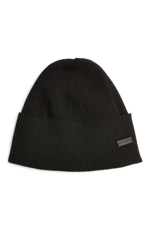 Classic Cashmere Rib Logo Beanie