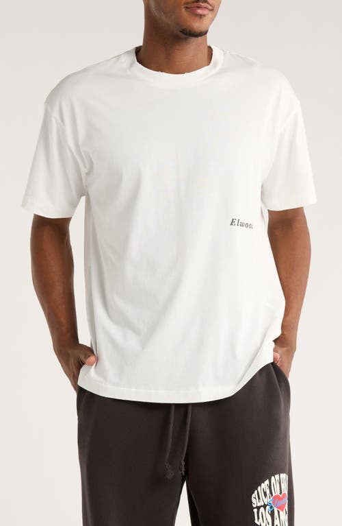 Elwood Trademark Oversize Graphic T-shirt In White