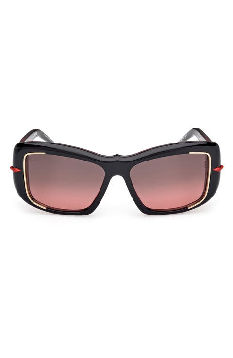 56mm Square Sunglasses