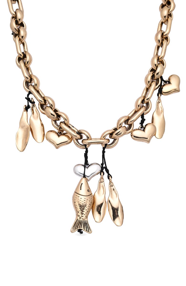 EYE CANDY LOS ANGELES Ava Charm Necklace, Main, color, Gold