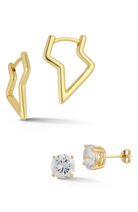 Hoop & Stud Earrings Set