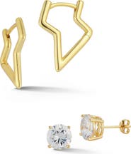 GLAZE JEWELRY Hoop & Stud Earrings Set