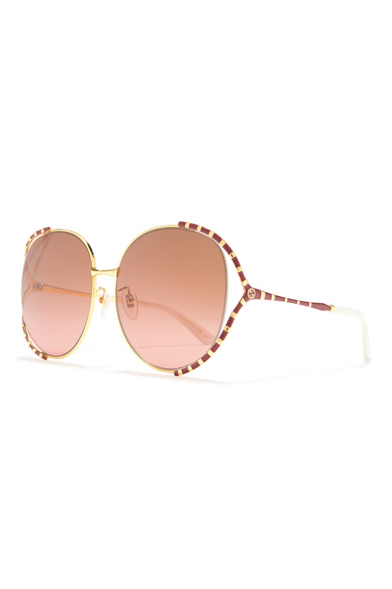 59mm Round Sunglasses, Alternate, color, GOLD RED BROWN