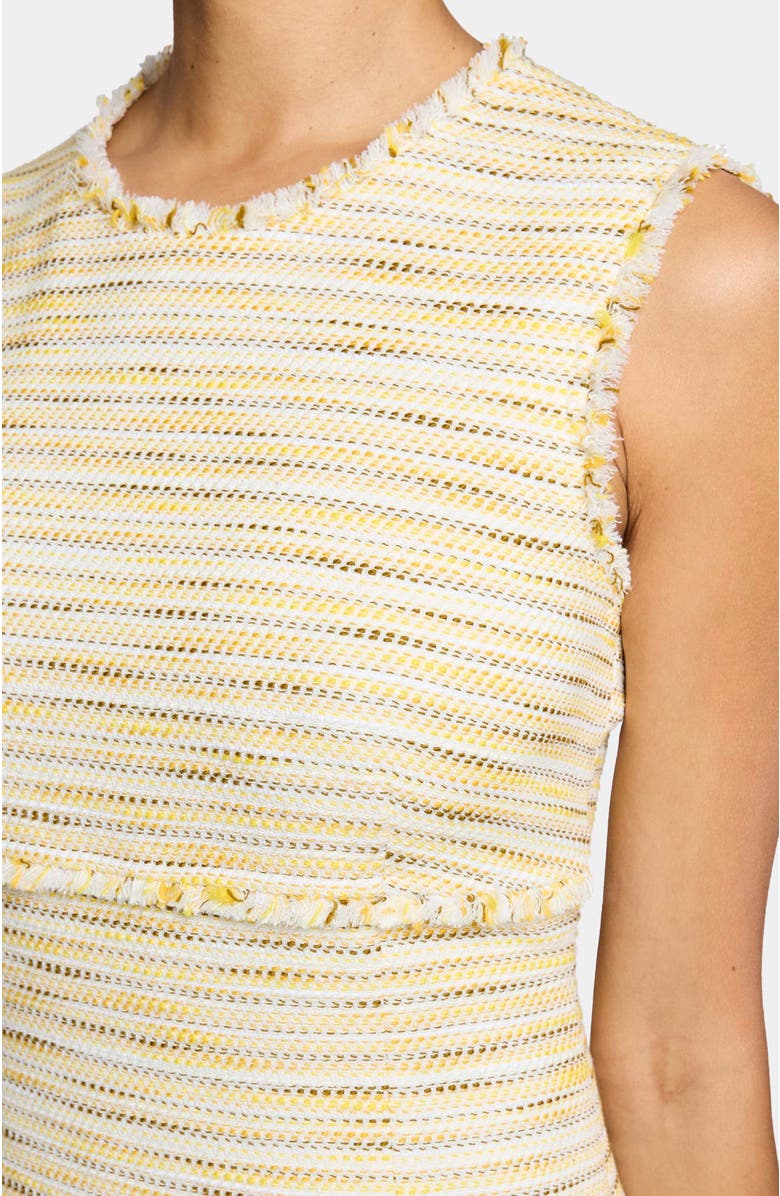 Santorelli ANDI Sleeveless Fit and Flare Sheath Dress in Lightweight Cotton Tweed, Alternate, color, 