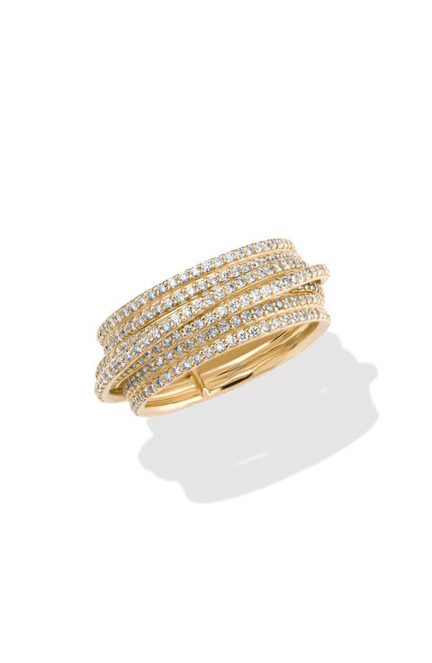14K Gold Diamond Pavé Kinetic Ring