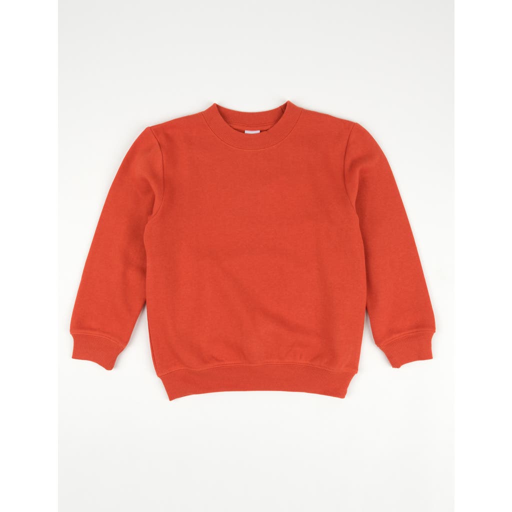 Leveret Kids Pullover Sweatshirt, Long Sleeve, Solid Colors In Brown