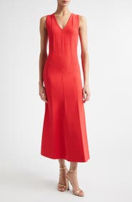 ST. JOHN Odette Valley Knit Midi Dress