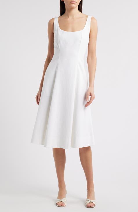 Fit And Flare White Dress Sleeveless White Fit And Flare Dress Cocktail Dresses  Short White