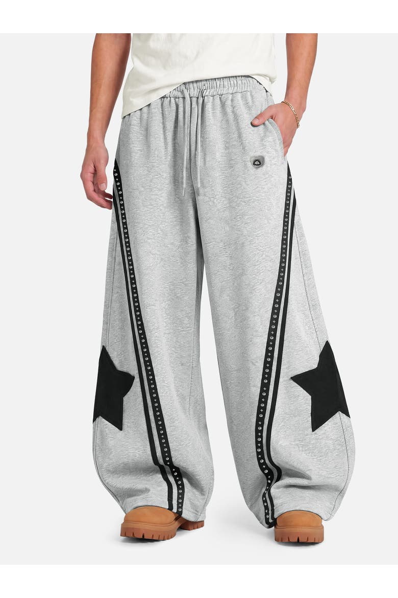 Panel Baggy Barrel Sweatpants, Alternate, color, Grey