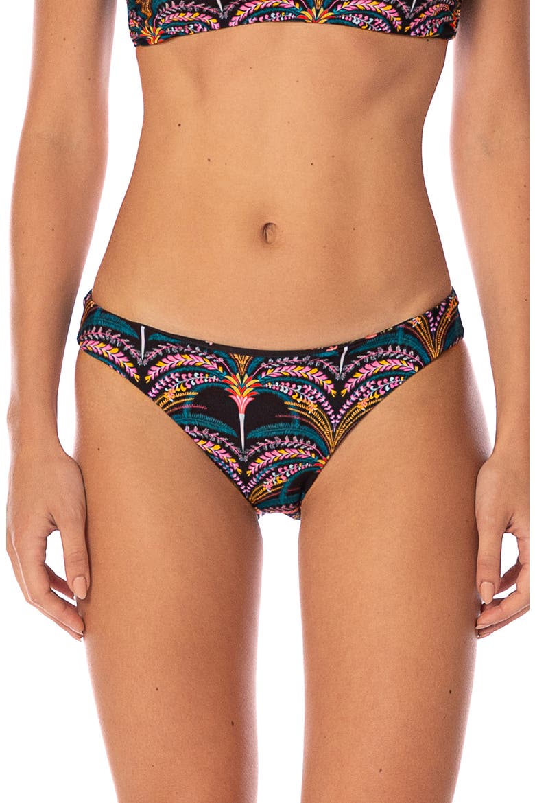 Palm Groove Sublimity Reversible Bikini Bottoms, Main, color, BLACK