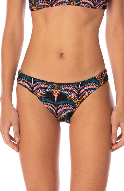 Maaji Palm Groove Sublimity Reversible Bikini Bottoms In Black