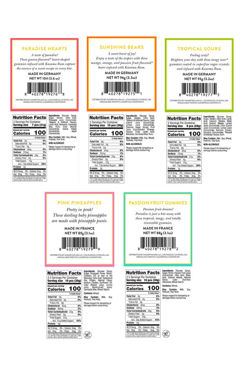 sugarfina A Taste of Paradise 5-Piece Bento Box Set, Alternate, color,