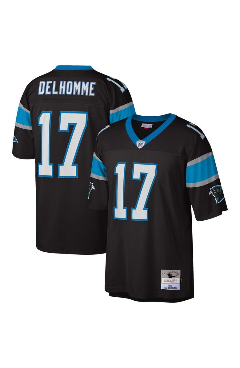 Mitchell & Ness Men's Mitchell & Ness Jake Delhomme Black Carolina Panthers Legacy Replica Jersey, Main, color, 