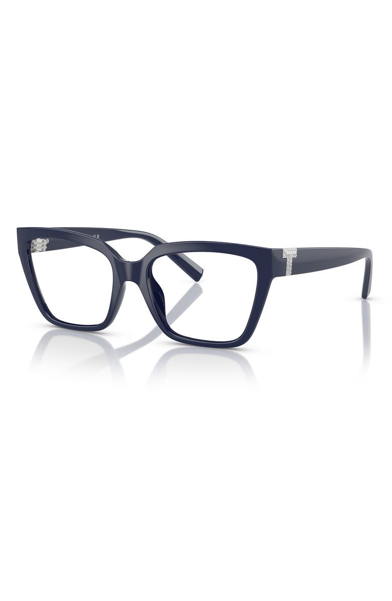 Tiffany & Co. 52mm Square Optical Glasses, Alternate, color, Dark Blue