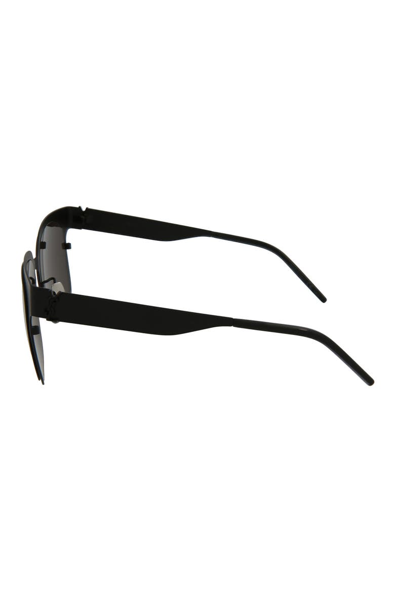 54mm Square Sunglasses, Alternate, color, BLACK BLACK GREY