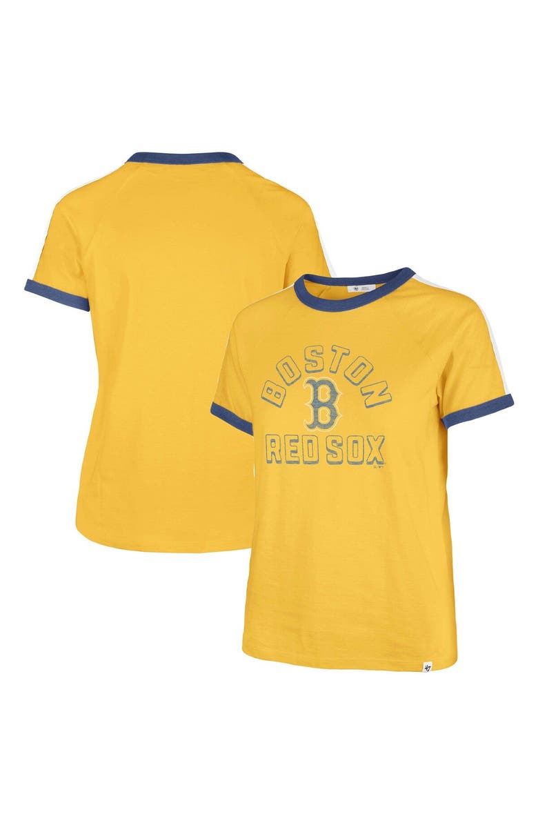 '47 Women's '47  Yellow Boston Red Sox City Connect Sweet Heat Peyton T-Shirt, Main, color, 
