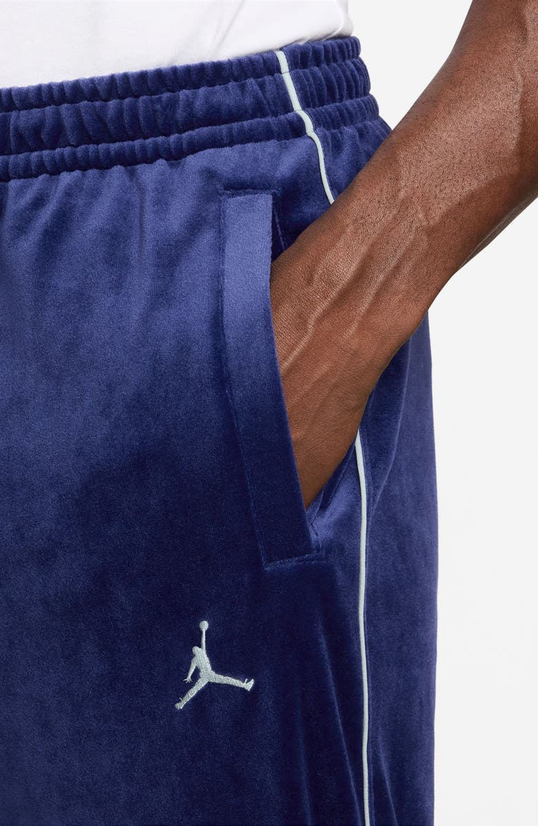 Jordan Jumpman Embroidered Velour Track Pants, Alternate, color, Blue Void/ Pure Platinum