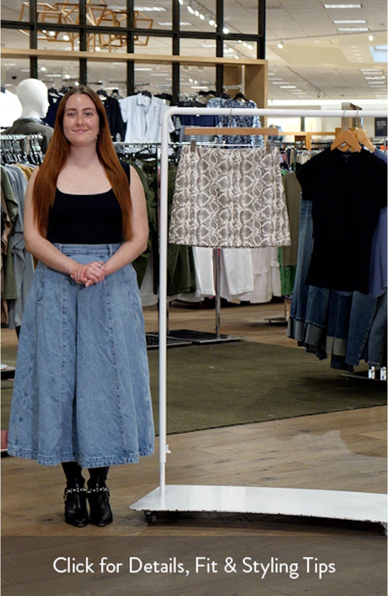 Snake Print Faux Leather Miniskirt, sales video thumbnail