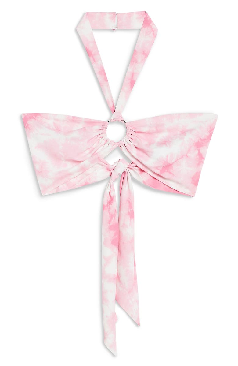 Topshop Tie Dye Ring Crop Top, Alternate, color, 