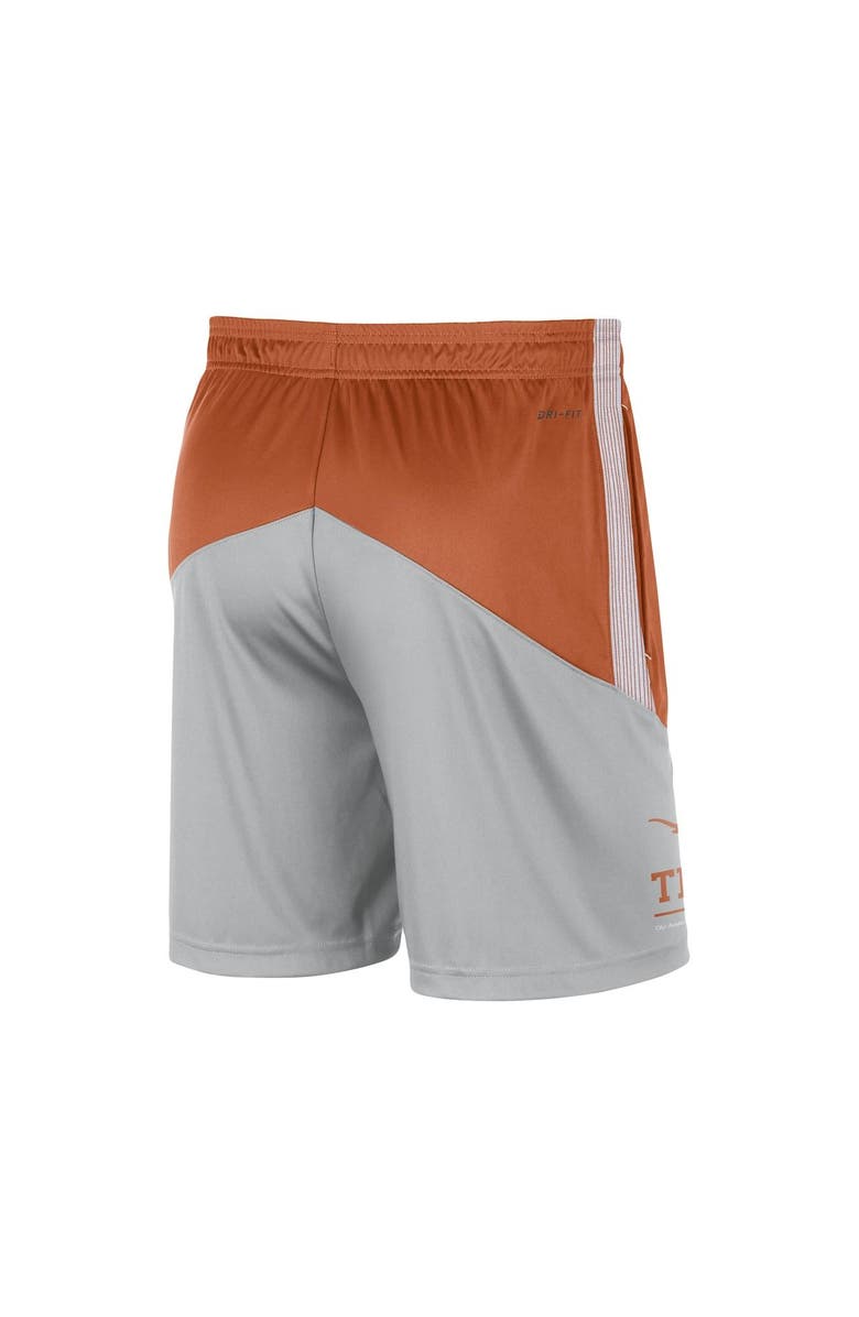 Nike Men's Nike Texas Orange/Gray Texas Longhorns Team Performance Knit Shorts, Alternate, color, 