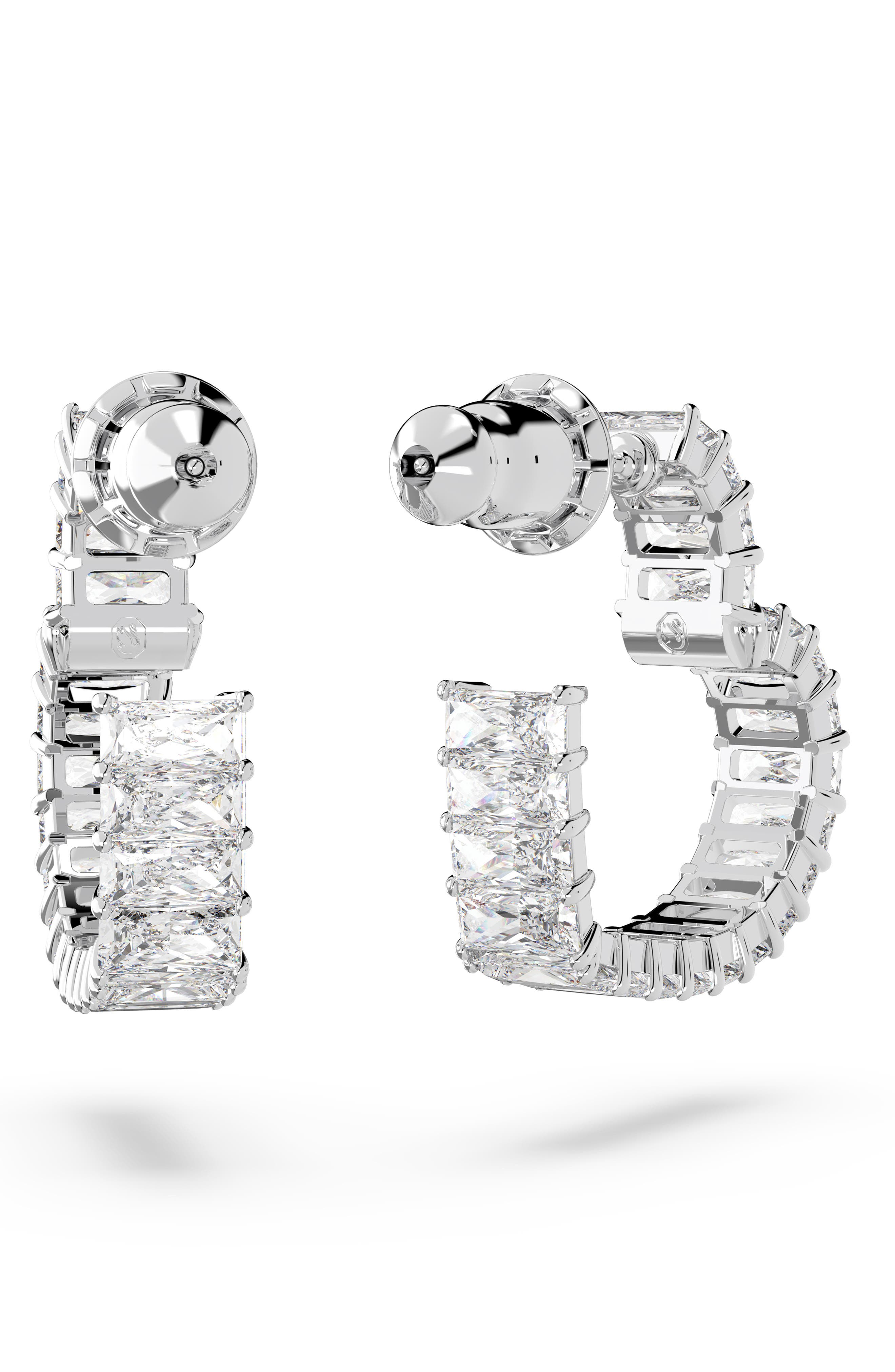 Swarovski Matrix Small Heart Hoop Earrings | Nordstrom