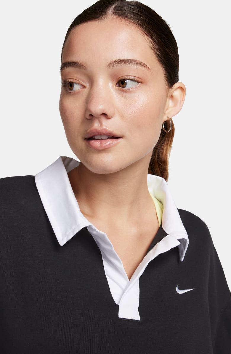 Nike Sportswear Essentials Oversize Long Sleeve Polo, Alternate, color,