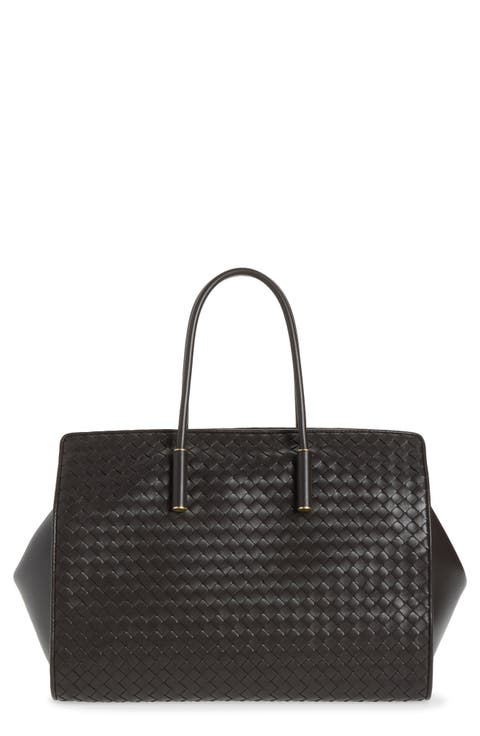 Barbara Intrecciato Leather Tote