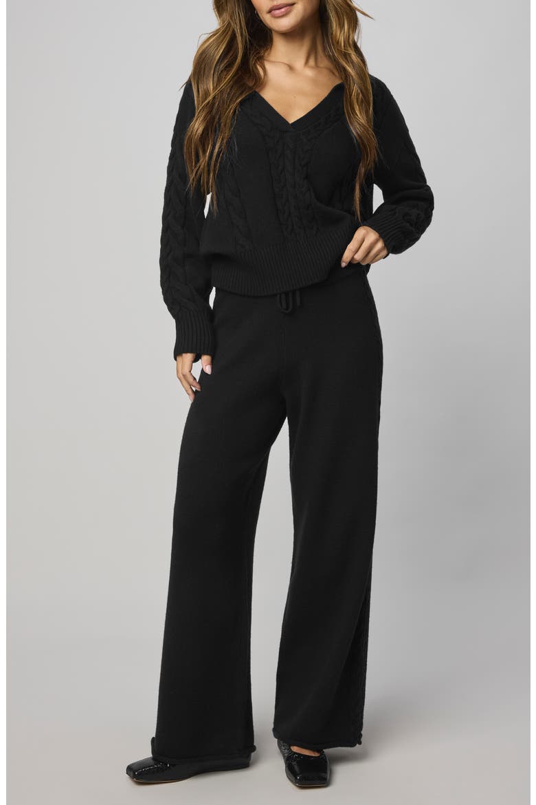 Jetset Sweater Pants, Alternate, color, BLACK