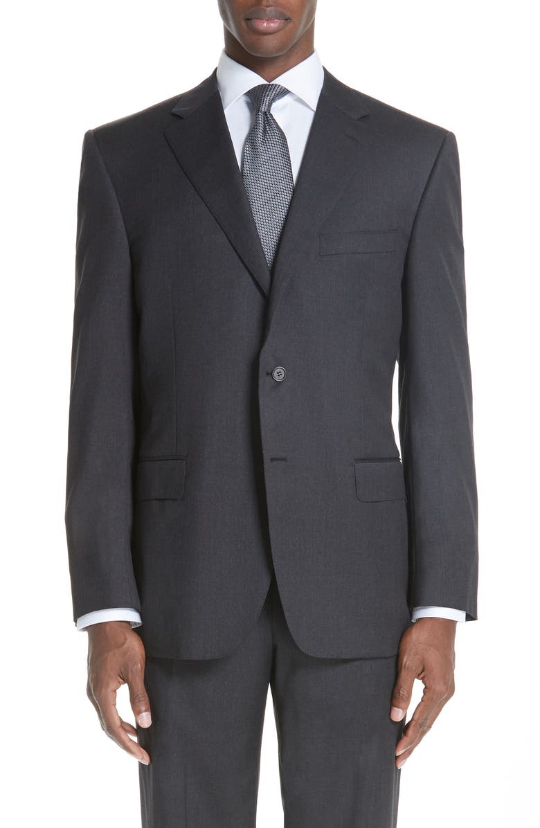 Canali Classic Fit Wool Suit, Alternate, color, 