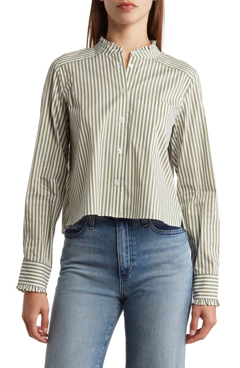 Veronica Beard Whitman Stripe Blouse, Main, color,