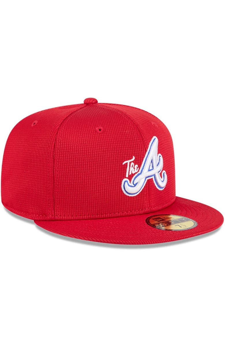 New Era Men's New Era Red Atlanta Braves City Connect Batting Practice 59FIFTY Fitted Hat, Alternate, color, 