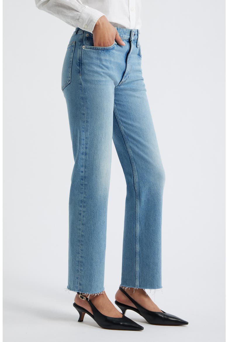 Harlow Mid Rise Straight Leg Ankle Length Jeans, Alternate, color, AUDREY