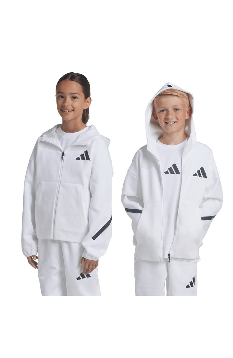 adidas Kids' Z.N.E. Hoodie, Alternate, color, White/Blac