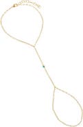 BY ADINA EDEN Colored CZ Bezel Hand Chain