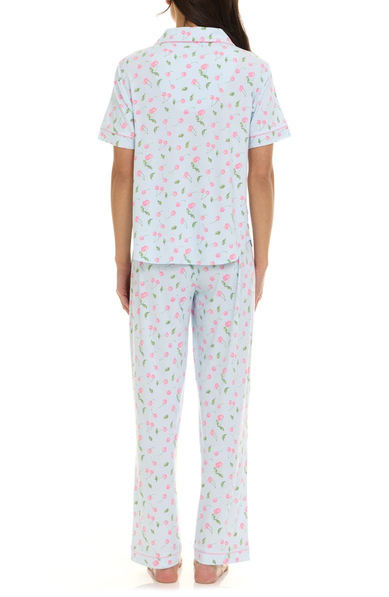 Flora By Flora Nikrooz Gabriella Piped Jersey Pajamas, Alternate, color, Blue