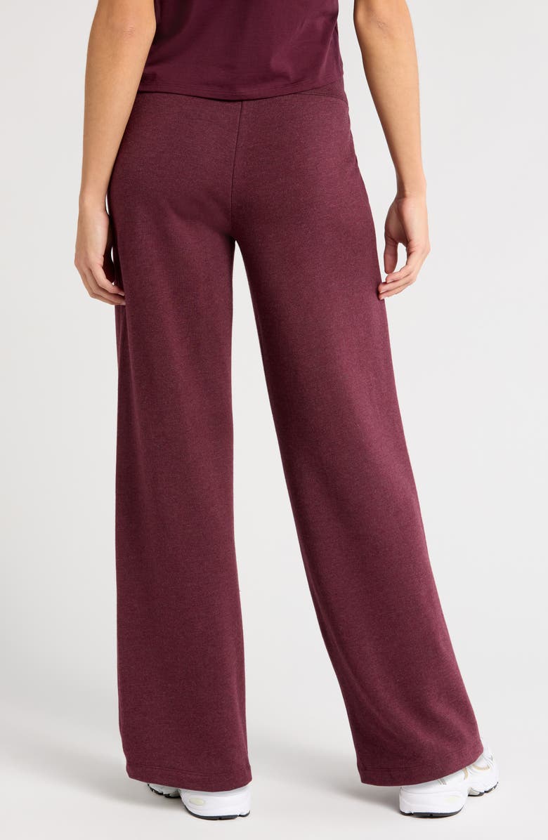 TravisMathew Save the Day Wide Leg Drawstring Pants, Alternate, color, Heather Winetasting