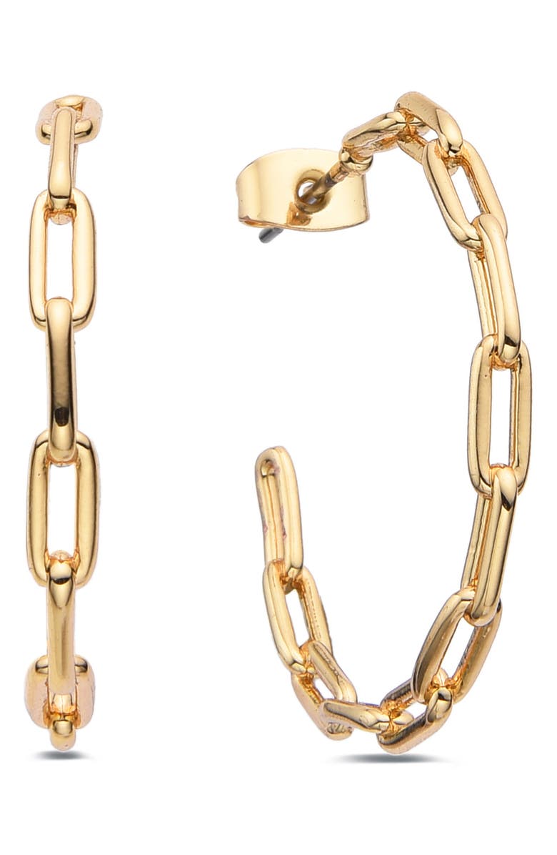 EYE CANDY LOS ANGELES Jeanne Chain Hoop Earrings, Alternate, color,