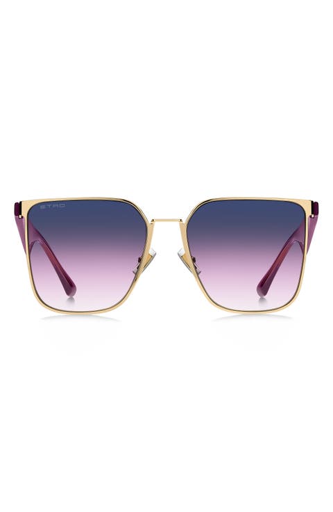 58mm Gradient Square Sunglasses